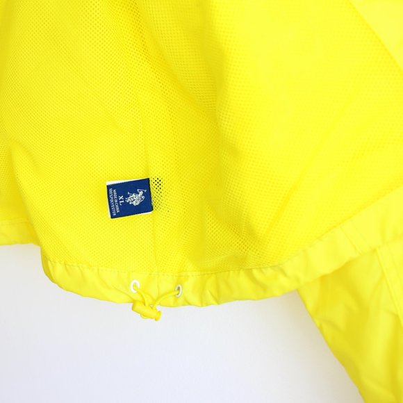 NWOT U.S. Polo Assn. Hooded Yellow Rain Jacket - Picture 7 of 10